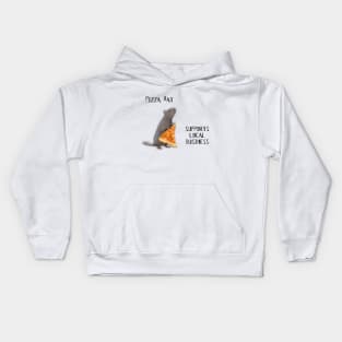 Pizza Rat Supports Local Business Kids Hoodie